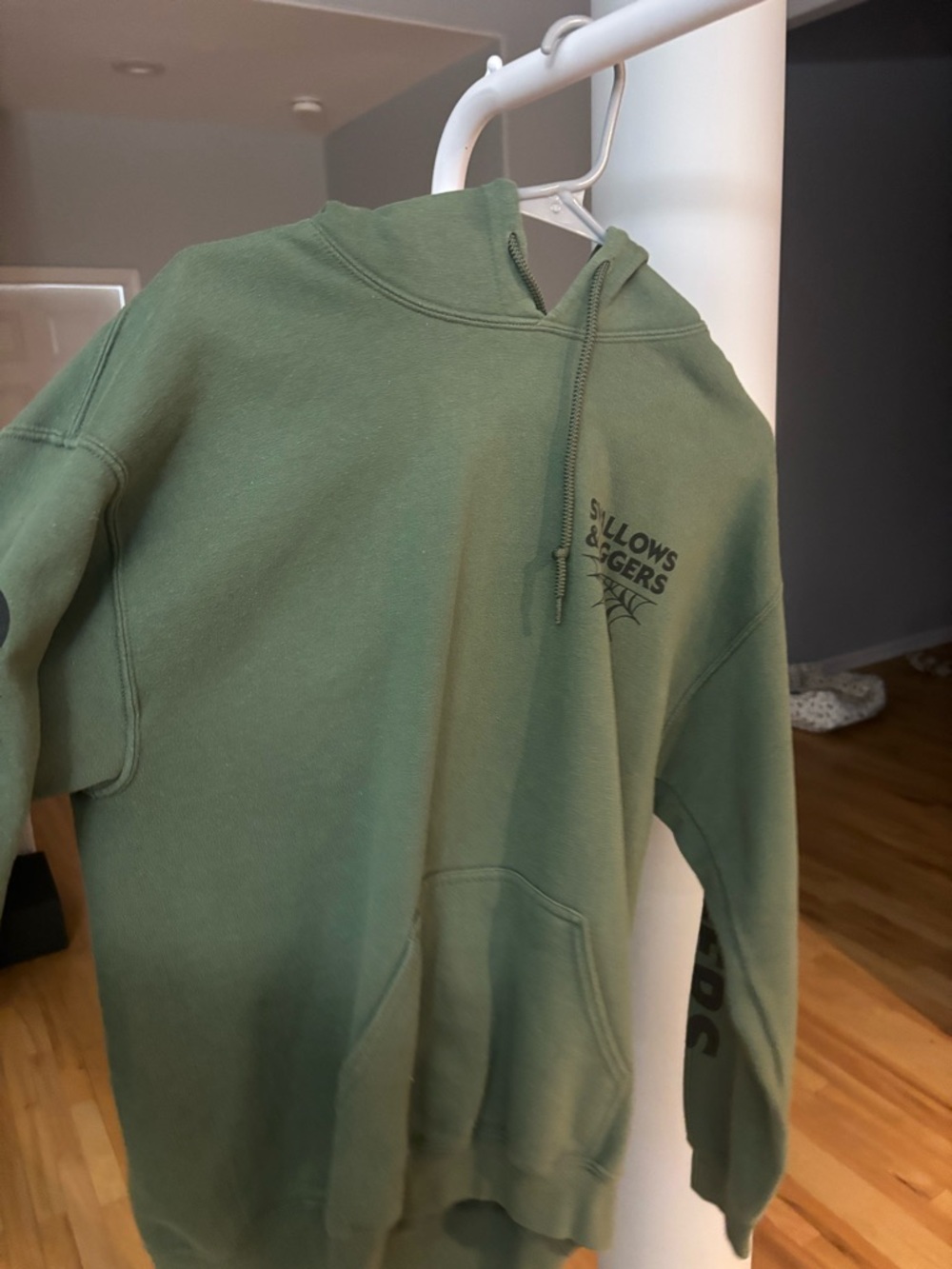 Green 'Swallows & Daggers' Logo Hoodie